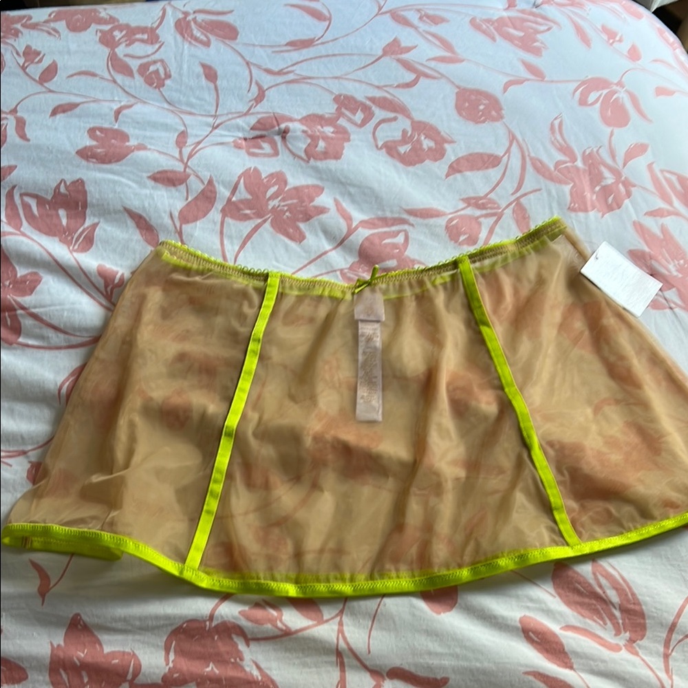 Savage X Fenty Sheer Skirt with Neon Trim